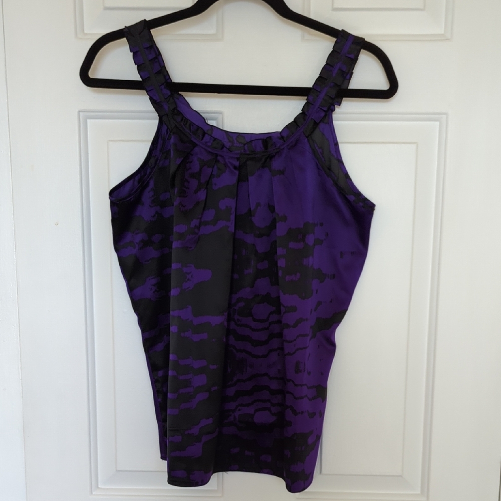 Banana Republic Purple and Black Women's Tank Top